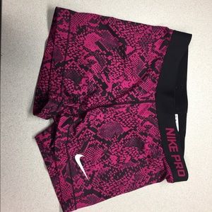 Pink and Black Nike Comprehension Shorts